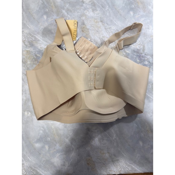 Quttlzze Wireless Lift Bra Beige XL Scalloped Support Elegant Comfortable - Picture 3 of 10